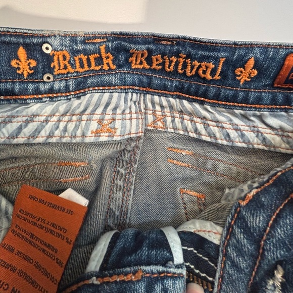 Rock Revival Chrissie Bootcut Jeans Womens 27 Y2K Embellished Bling - Picture 9 of 10